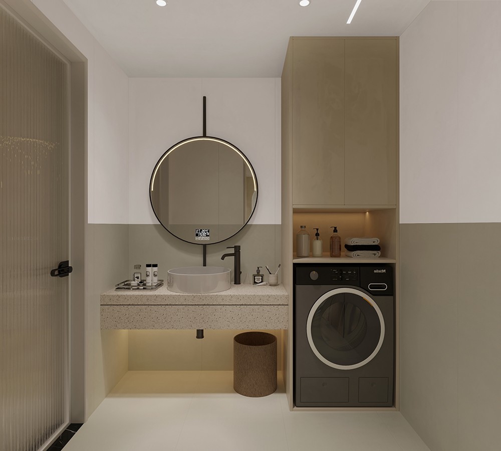 TWX612501和TWX612502上下墻奶油風衛生間干區